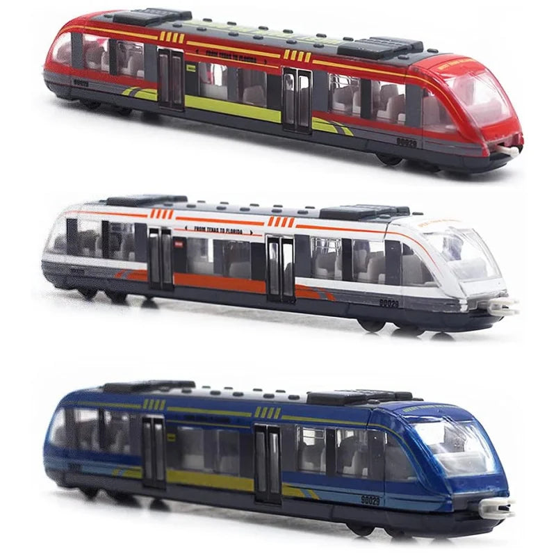 Set Treni Giocattolo Locomotiva Ad Alta Velocità Motore Pressofuso Modello Auto Scorrevole Per Bambini