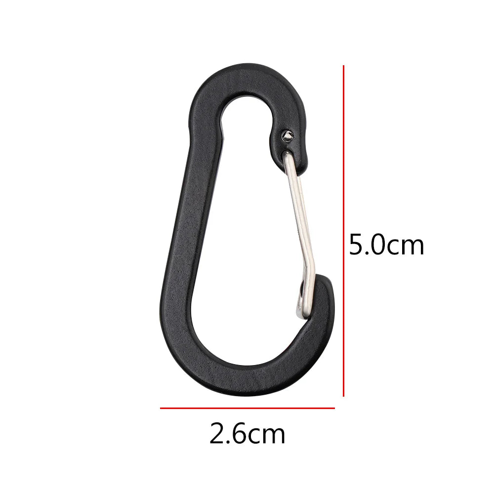 Portachiavi In Alluminio Robusti Con Moschettone E Fibbia A Scatto Set Da 5 Per Zaini Campeggio Arrampicata