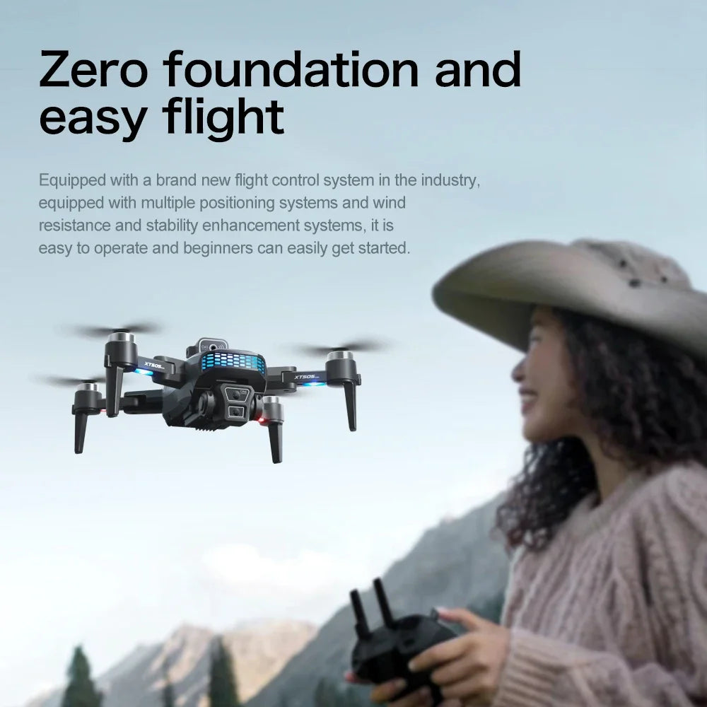 Drone Professionale GPS 8K Con Gimbal Tre Assi Brushless RC Quadricottero Ostacoli Fotocamera HD 4K 5G