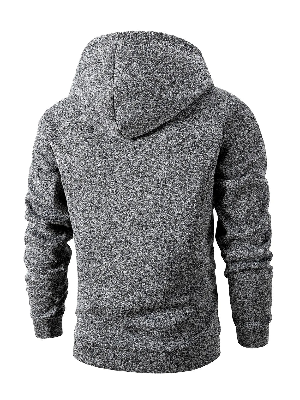 Felpa Da Uomo Autunnale Tinta Unita Con Cappuccio Maniche Lunghe E Chiusura A Cerniera Slim Fit Con Tasche