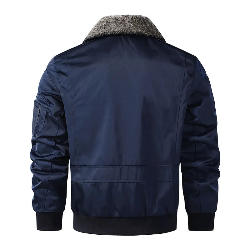Giacca Bomber Militare MA1 Da Uomo Con Collo Di Pelliccia Giacca Da Pilota Autunno