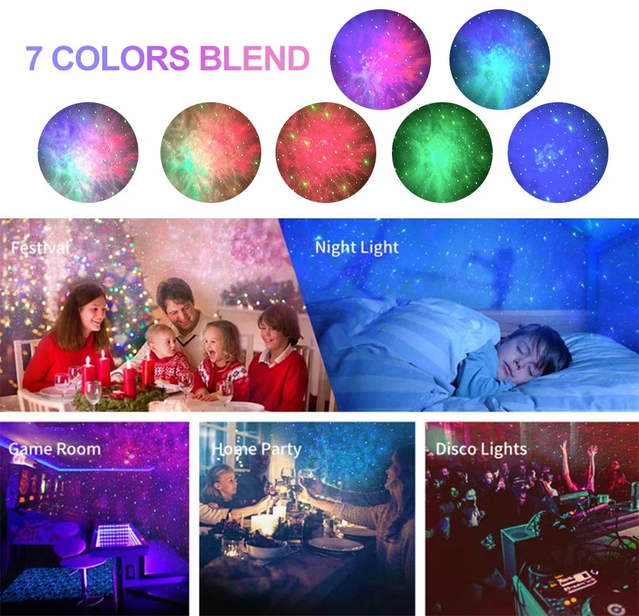 Proiettore Galaxy Con Telecomando Nebula LED Night Light Per Casa E Camera Da Letto Cielo Stellato RGB