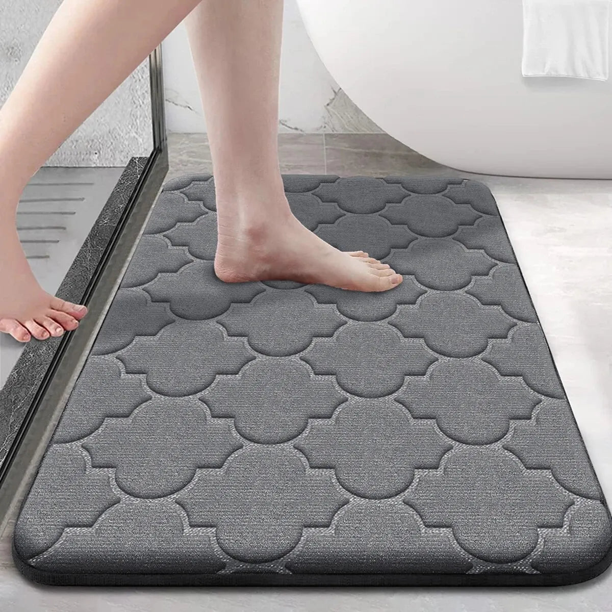 Tappetino Da Bagno Assorbente Antiscivolo In Poliestere Morbido E Drenante Per Casa E Porta Decorativa