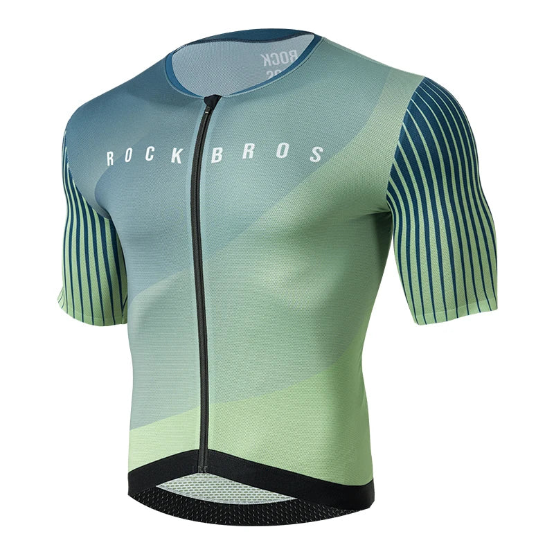 Maglia Da Ciclismo RockBros MTB Uomo Abbigliamento Estivo Traspirante Con Cerniera YKK Alta Qualità