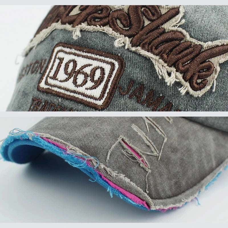 Berretti Da Baseball Ricamati 1969 In Cotone Lavato Unisex Adolescenti Hip Hop Vintage Protezione Solare