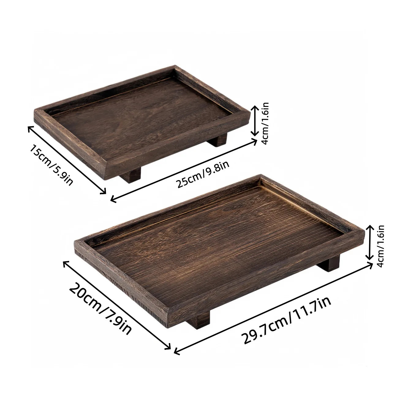 Vassoio Da Tè In Legno Stile Giapponese Con Raccogligocce In Bambù Per Cerimonia Del Tè E Portaoggetti Per Caffè