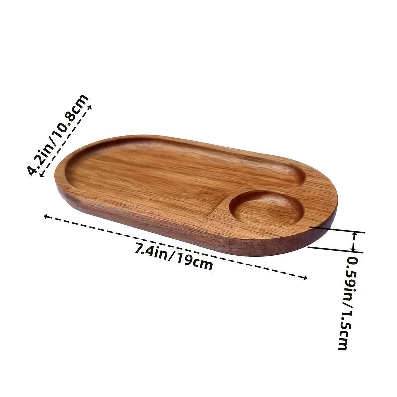 Piatto Di Frutta Giapponese In Legno Massello Rotondo Vassoio Snack Multidimensionale Ad Alto Valore Allingrosso
