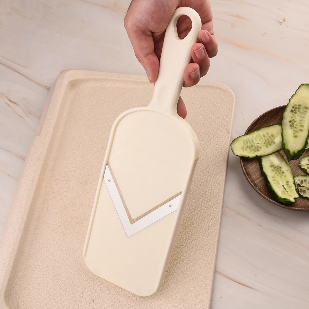 Affettatrice Portatile Vegeta Con Lama A V In Acciaio Inossidabile Impugnatura Ergonomica Per Verdure E Frutta