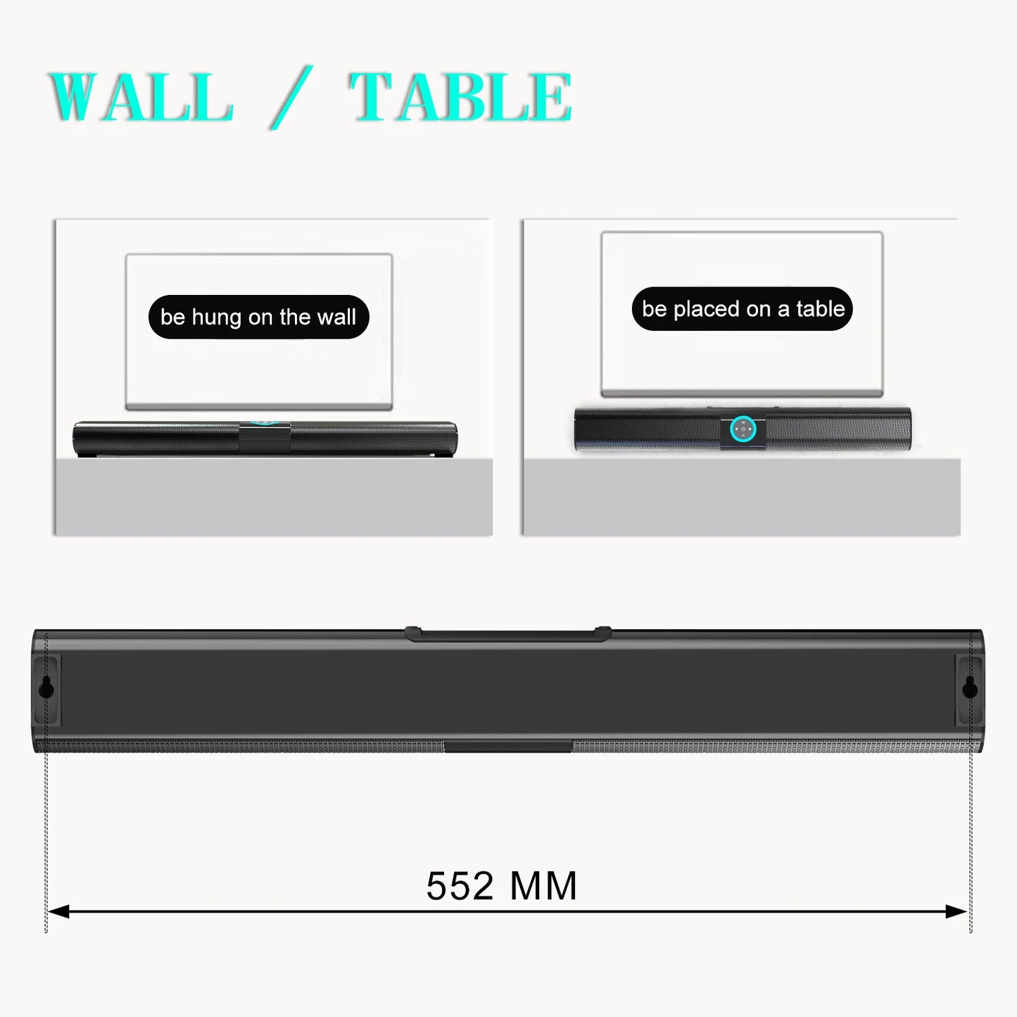 Homefish BS20 Altoparlante Bluetooth Luce Ambientale RGB 4 Altoparlanti 6 Effetti Sonori EQ Supporta TF USB AUX RCA FM