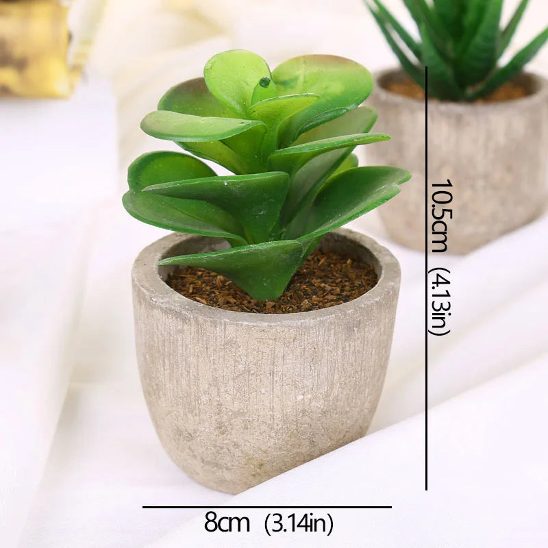 Mini Piante Succulente Artificiali Sempreverdi In Vaso Piccolo Per Ufficio Casa Decorazioni Da Tavolo Fiori Finti
