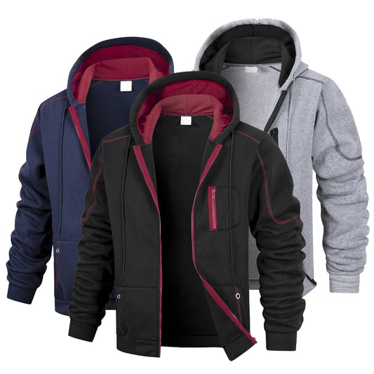 Felpa Con Cappuccio Sportiva Casual Con Cerniera Da Uomo Slim Fit Tinta Unita Cardigan Per Abbigliamento Sportivo Giacca