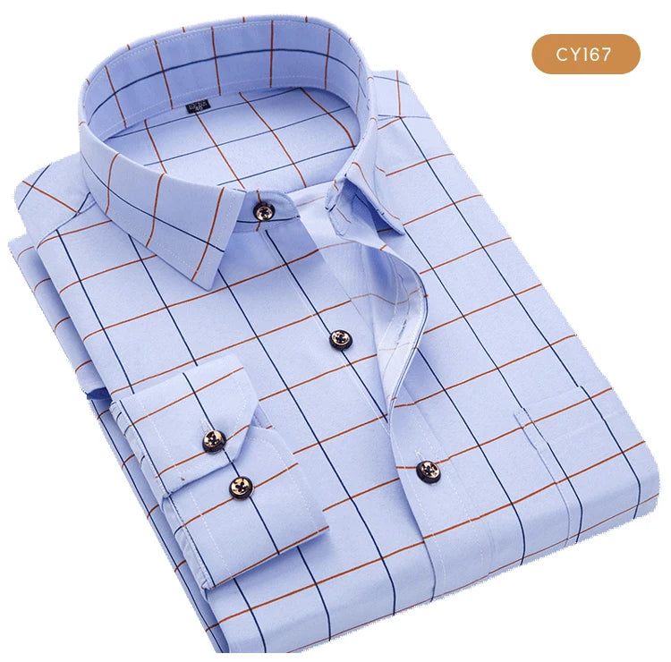 Camicia Da Uomo Maniche Lunghe Stampa Color Block Elasticizzata Con Bottoni Per Vacanze Estive In Spiaggia