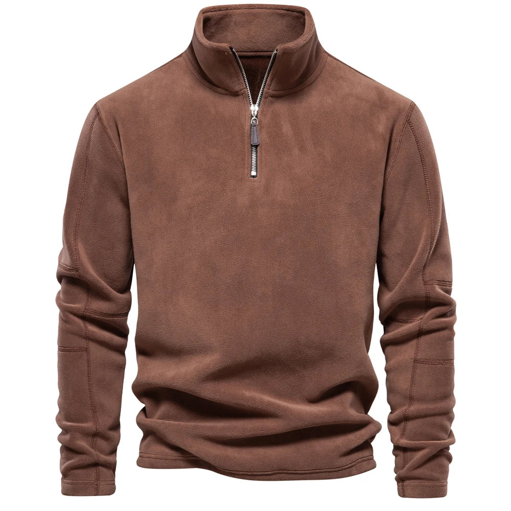 Giacca In Pile AIOPESON Per Uomo Caldo Premium Con Cerniera E Collo Rovesciato Soft Shell
