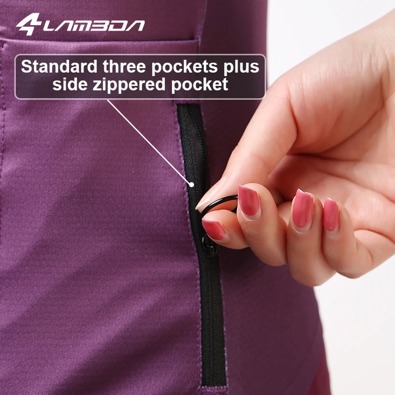Maglia Da Ciclismo Da Donna Lameda Slim Fit Maniche Lunghe Alta Qualità Da Squadra Professionale