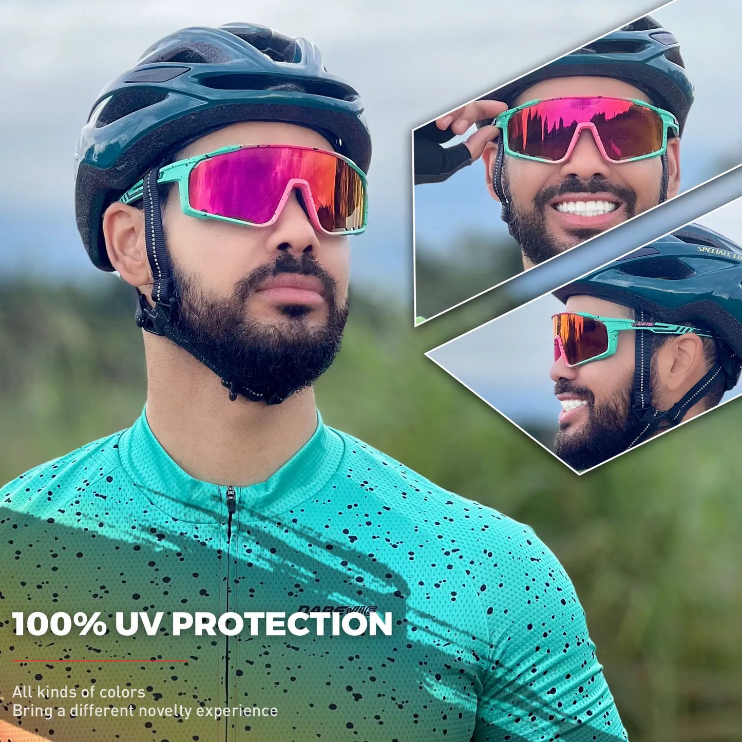 Occhiali Da Ciclismo Polarizzati Kapvoe Da Donna UV400 Occhiali Da Sole Per Bicicletta E Esterno Sport Escursionismo