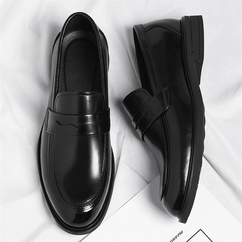 Mocassini Formali In Pelle Da Uomo Stile Italiano Slip On Eleganti Scarpe Da Lavoro E Da Ufficio Confortevoli E Leggere
