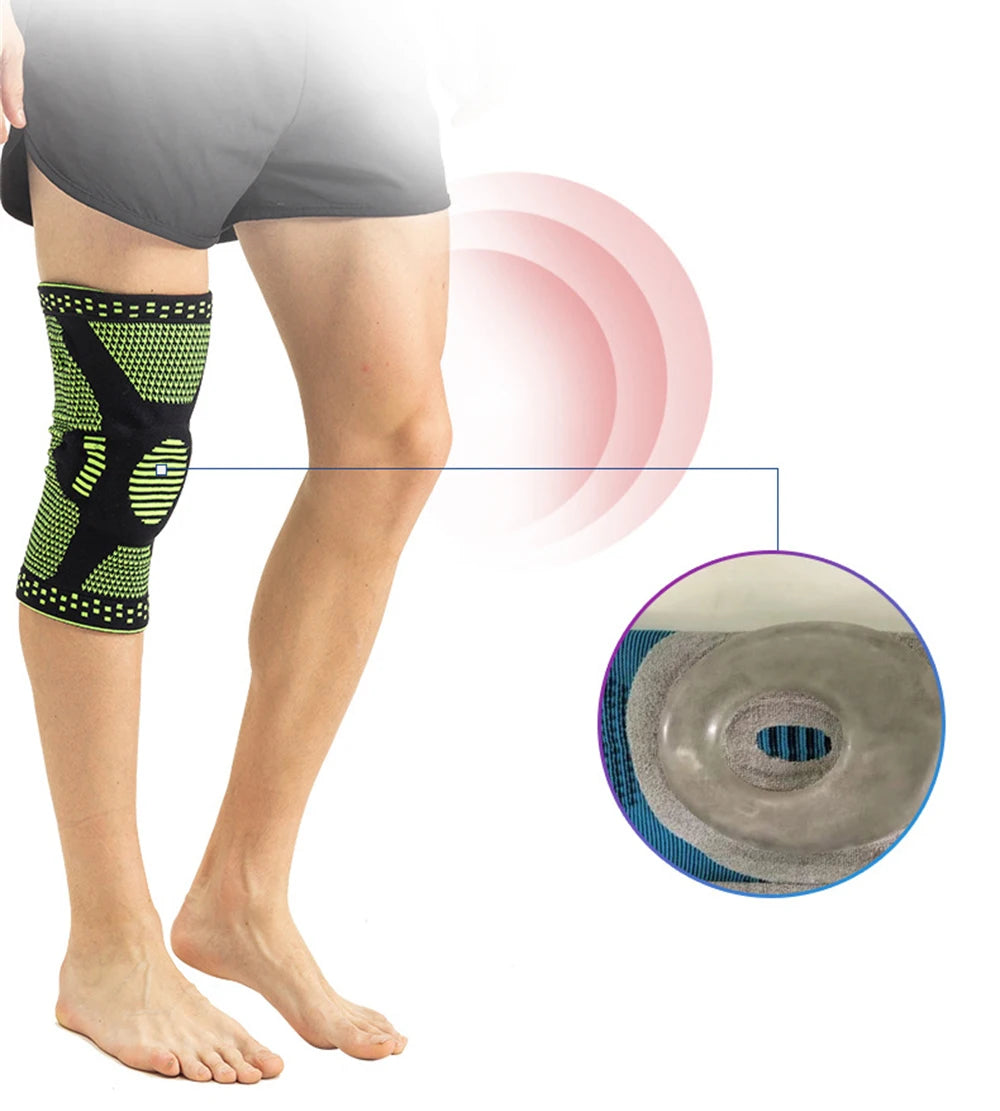 Ginocchiera Protezione Rotula In Silicone Per Atleti Sportivi Compressione Supporto Per Basket