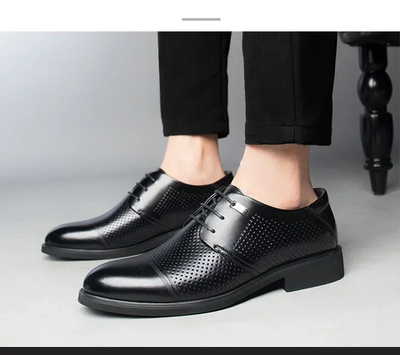Scarpe Da Uomo Con Aumento Altezza 6 Cm Traspiranti Con Soletta Invisibile Per Uso Quotidiano