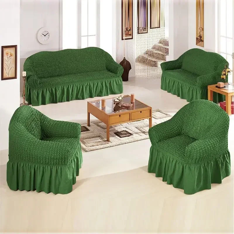 Fodere Per Divani Elastiche Universali Da 90-360 Cm Antiscivolo Copridivano Completo Per 1 2 3 4 Posti In Tessuto Estivo