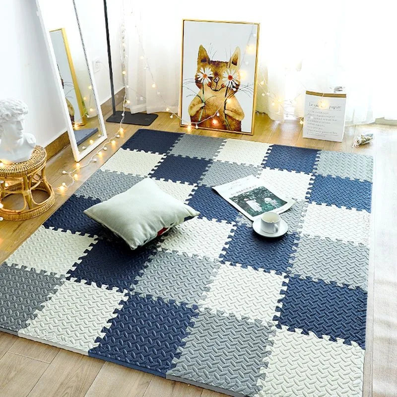12 pezzi di schiuma tappetino da gioco per bambini tappetino puzzle bambini incastro esercizi piastrelle tappeti piastrelle giocattolo tappeto morbido 30 * 30 * 1 cm
