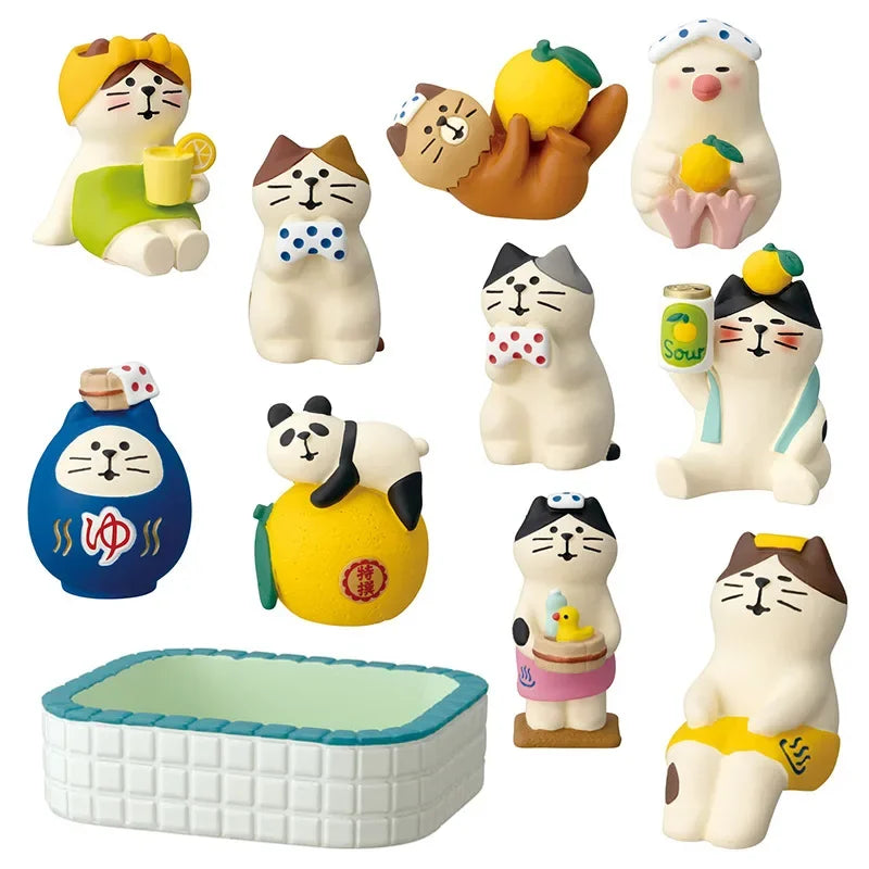 Gatto Limone In Resina Miniatura Pomelo Bath Series Decorazione Da Scrivania Regalo In Stile Giapponese Per Bambini 2024