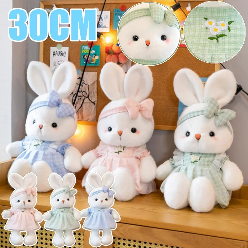 Peluche Coniglio Carino 30 Cm Morbido Cuscino Bambola Neonati Regalo Compleanno Per Bambini Giocattolo Per Sonno