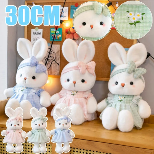 Peluche Coniglio Carino 30 Cm Morbido Cuscino Bambola Neonati Regalo Compleanno Per Bambini Giocattolo Per Sonno