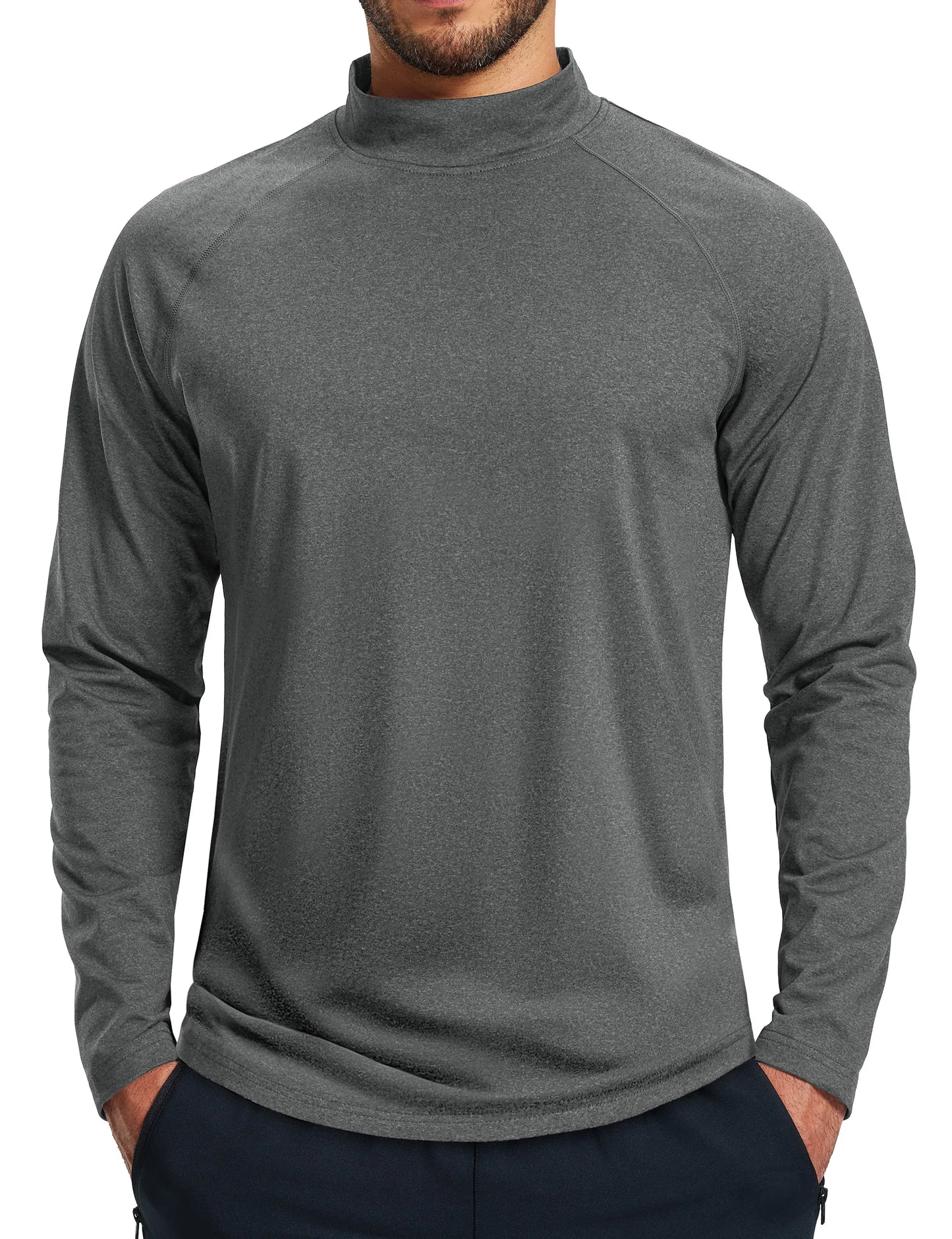 Camicie Termiche Da Uomo Manica Lunga In Micropile Foderata In Pile Livello Base Caldo Per Allenamento Invernale