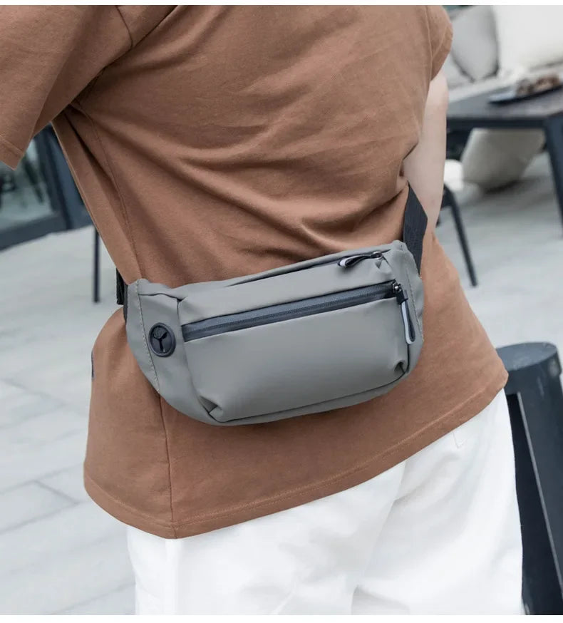 Impermeabile Borsa da Cintura Uomo Marsupio Esterno Tracolla Sportiva Per Viaggio e Attività all Aperto