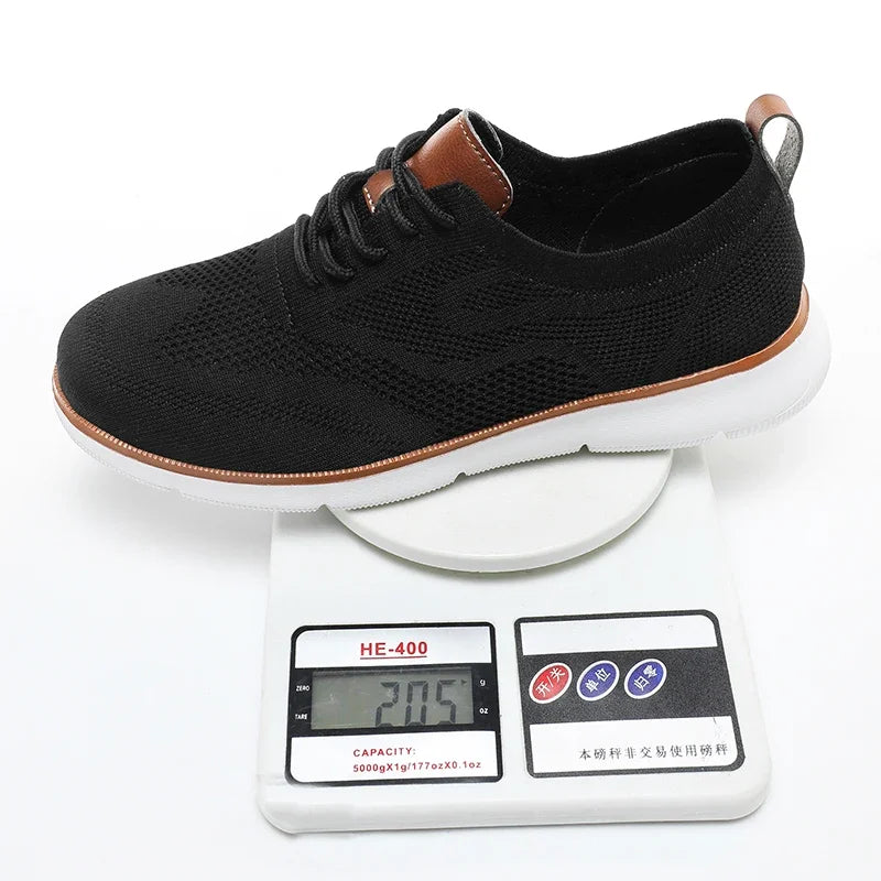 Scarpe Casual Da Uomo Traspiranti Con Cuscino Oxfords Comode Per Abito Formale In Maglia Plus Size