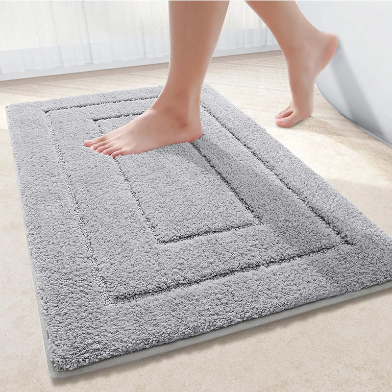 Homaxy Tappetino Da Bagno In Velluto A Doppio Telaio Antiscivolo Per Interni Assorbe Acqua E Trappola Sporco Comodo