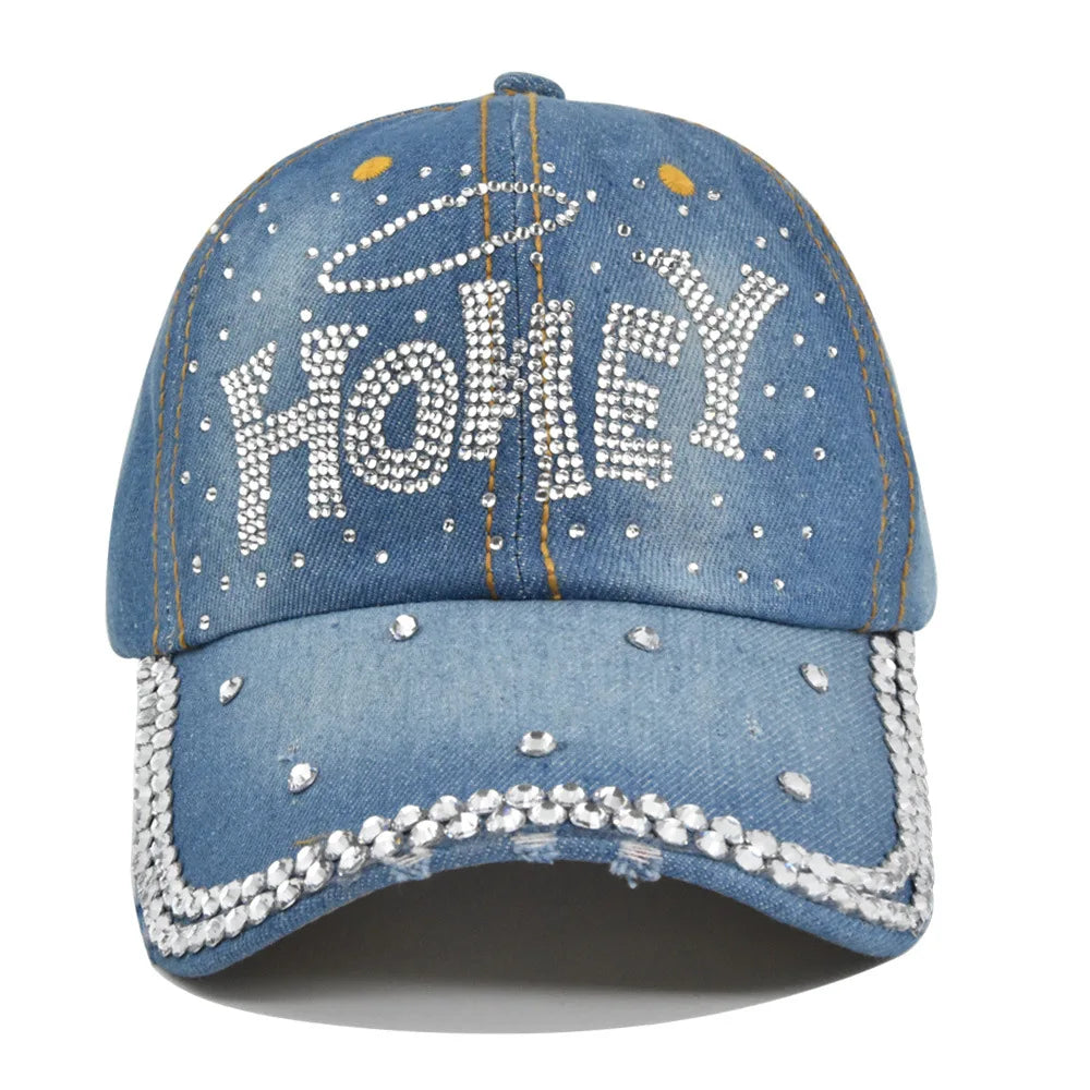 Cappellino Da Baseball Con Diamanti Y2K Motivo Stelle Regolabile Chiusura Posteriore Unisex Design Casual Moda Quotidiana