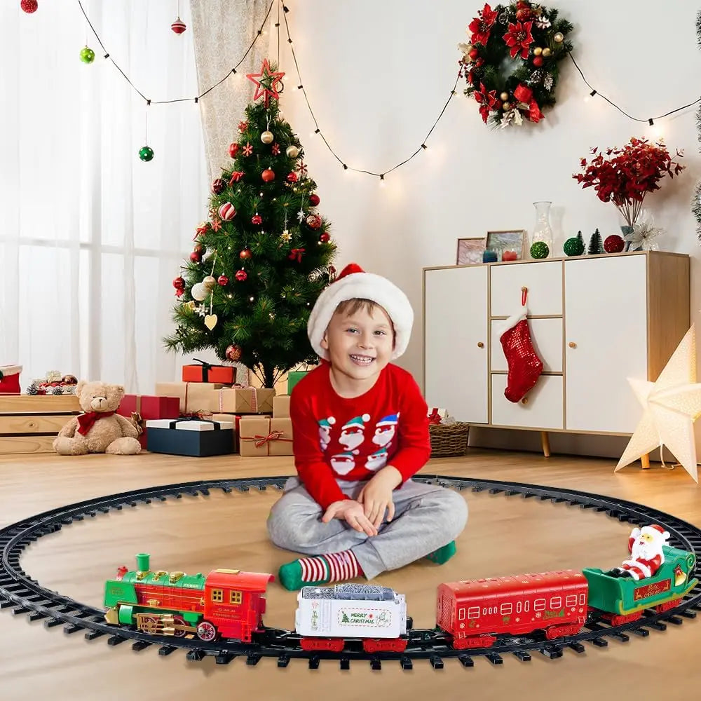 VATOS Set Di Treni Natalizi Sospesi Luminosi E Sonori Per Albero Di Natale Regalo Per Bambini Decorazione