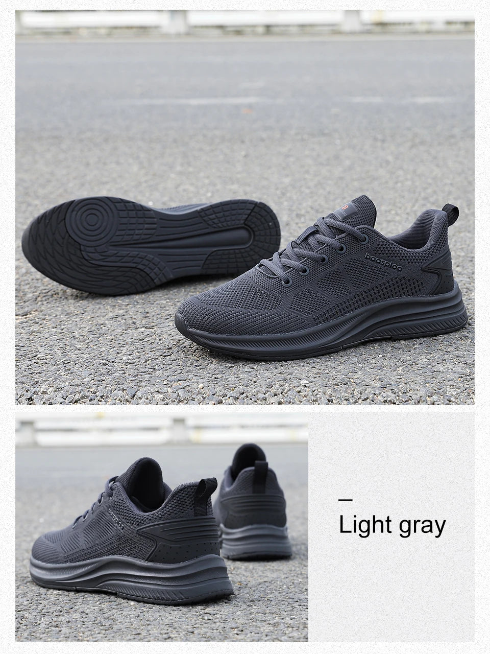 Baasploa Scarpe Da Corsa Uomo Leggere In Mesh Traspiranti Con Lacci Per Attività All Aperto