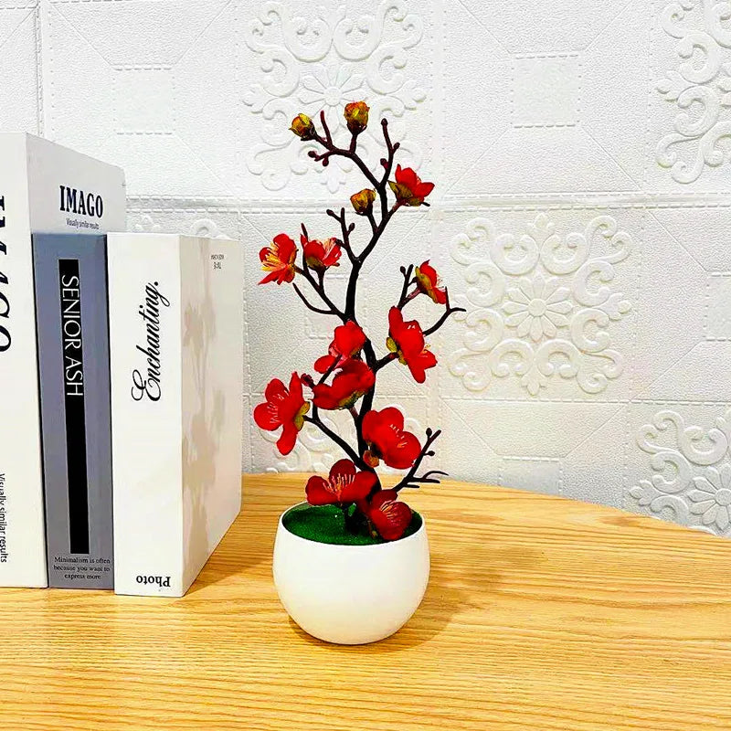 Prugna Vaso Di Fiori Finti In Plastica Artificiale Per Casa Ufficio Ornamenti Da Tavolo Decorazione Per Festa Di Nozze