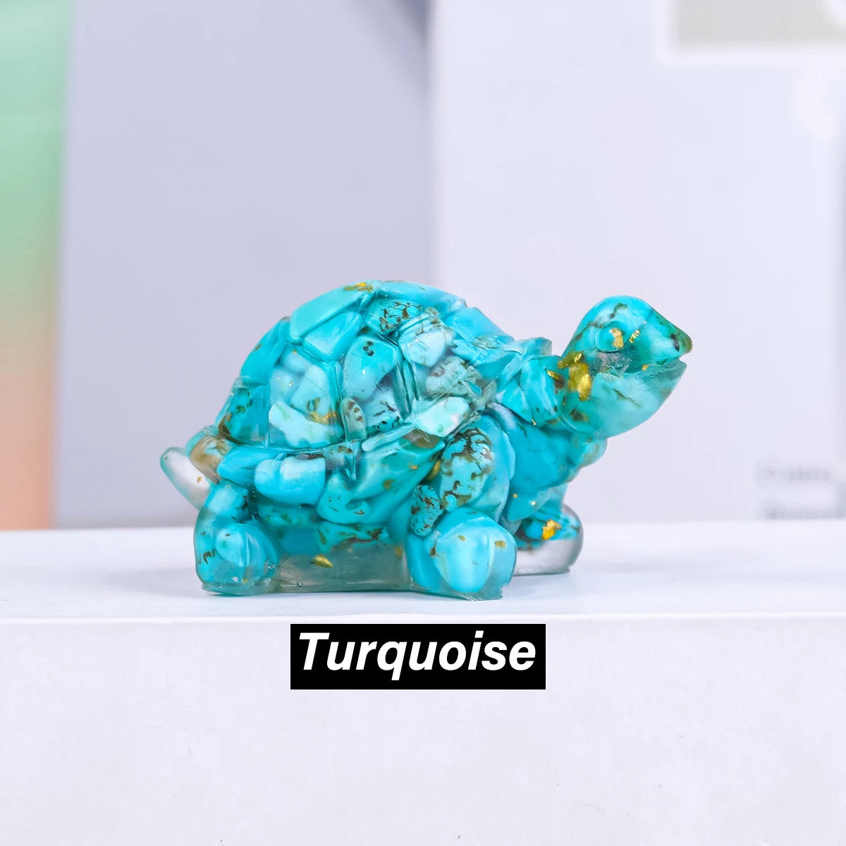 Statua Tartaruga In Cristallo Naturale Amuleto Feng Shui Reiki Decorazione Per Home Office