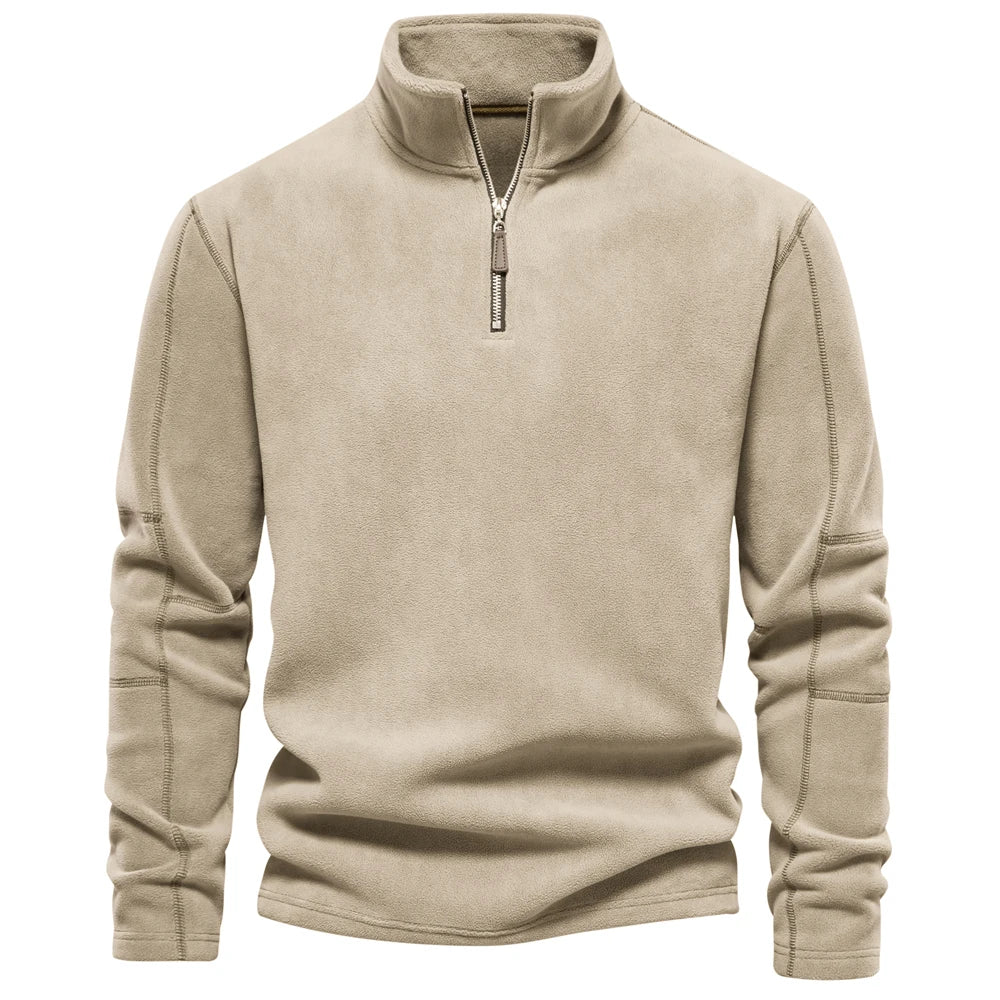 Giacca In Pile AIOPESON Per Uomo Caldo Premium Con Cerniera E Collo Rovesciato Soft Shell