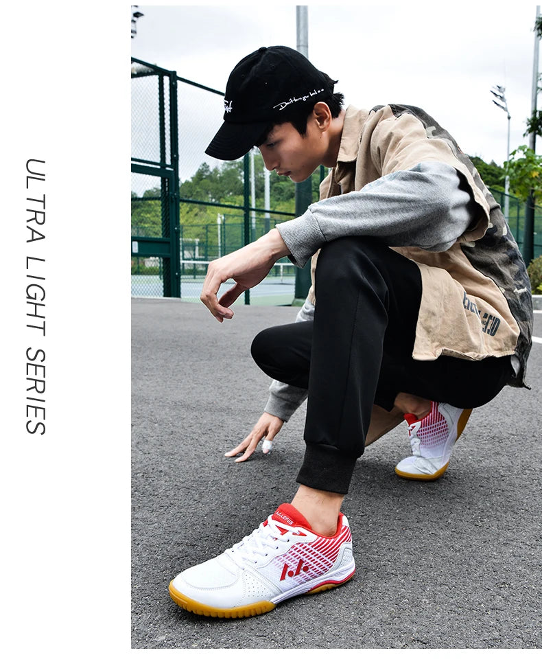 Scarpe Da Allenamento Ping Pong Tennis Traspiranti Antiscivolo All'aperto Uomo Donna in Maglia
