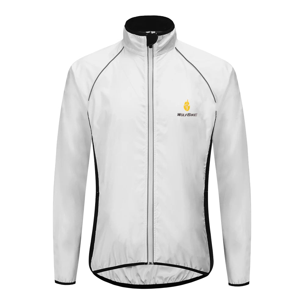 Giacca Da Ciclismo Uomo WOSAWE Antivento Impermeabile Riflettente Manica Lunga Gilet Senza Maniche Maglia Da Bici