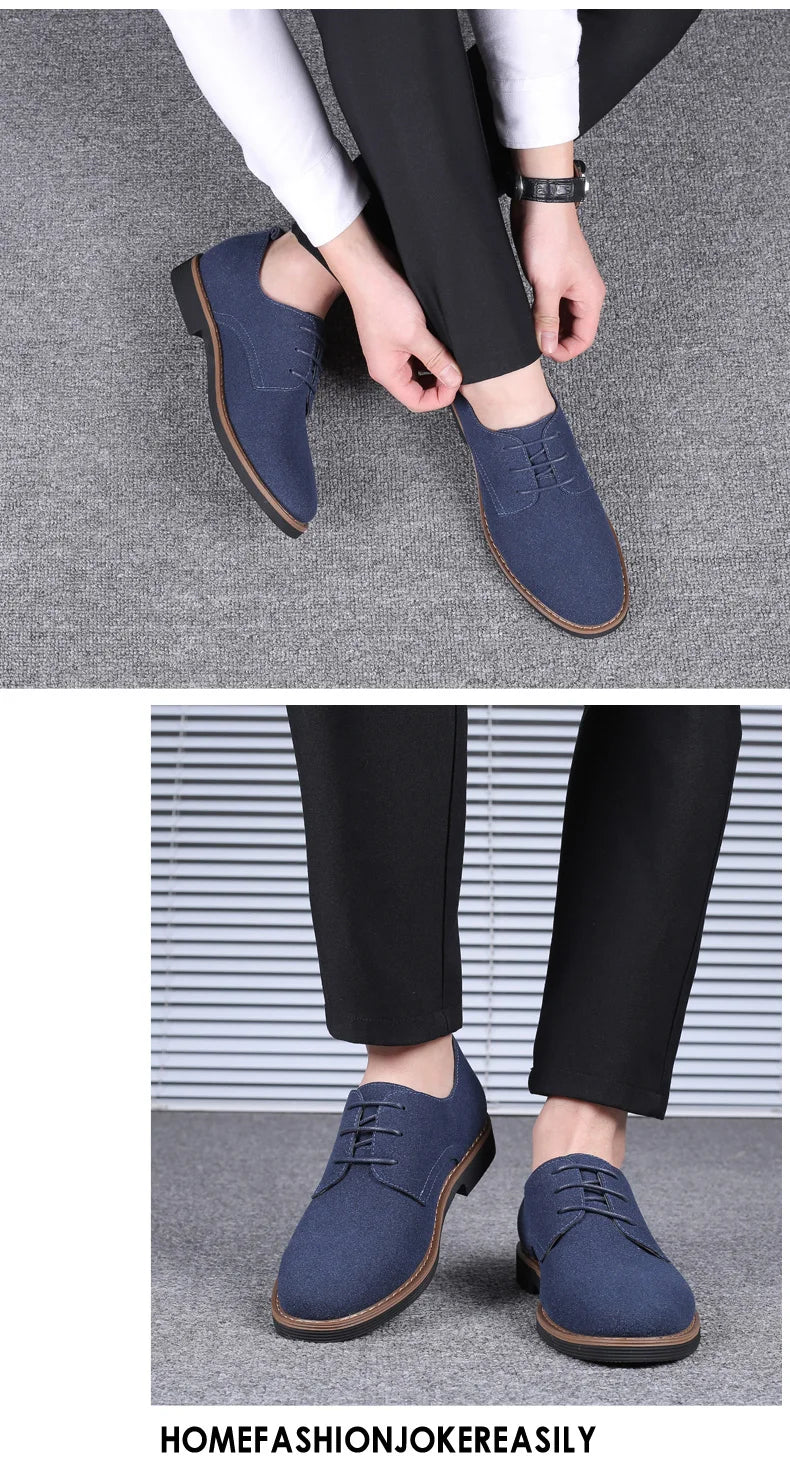 Scarpe Eleganti Da Uomo In Pelle Scamosciata Oxford Mocassini Derby Lusso Casual Classiche