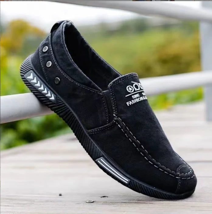 Scarpe Da Uomo In Tela Estiva Traspiranti Slip On Basse Leggere Casuali Mocassini Sneakers