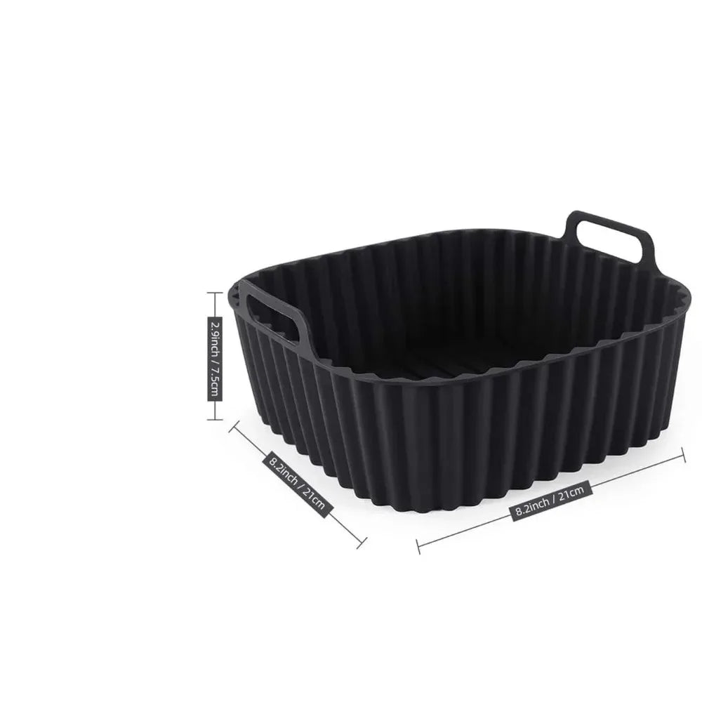 Fodere in Silicone Riutilizzabili per Friggitrice ad Aria Tappetino Quadrato Antiaderente per Cestello 4-7 Qt Accessori
