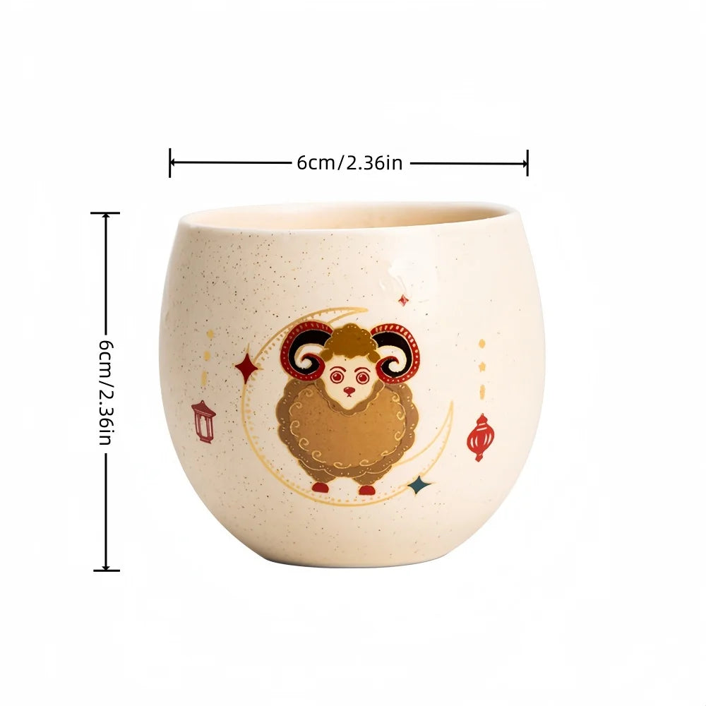Tazza Ceramica Da 120 Ml Con Motivo Pecora Creativa Per Caffè E Tè Regalo Eid Al Adha Home Office Cucina