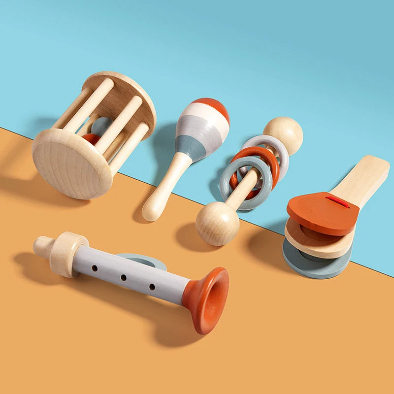 Set Strumenti Musicali Per Bambini In Legno Montessori Xilofono E Tamburo Regalo Educativo Per Età Prescolare 3 6 Anni