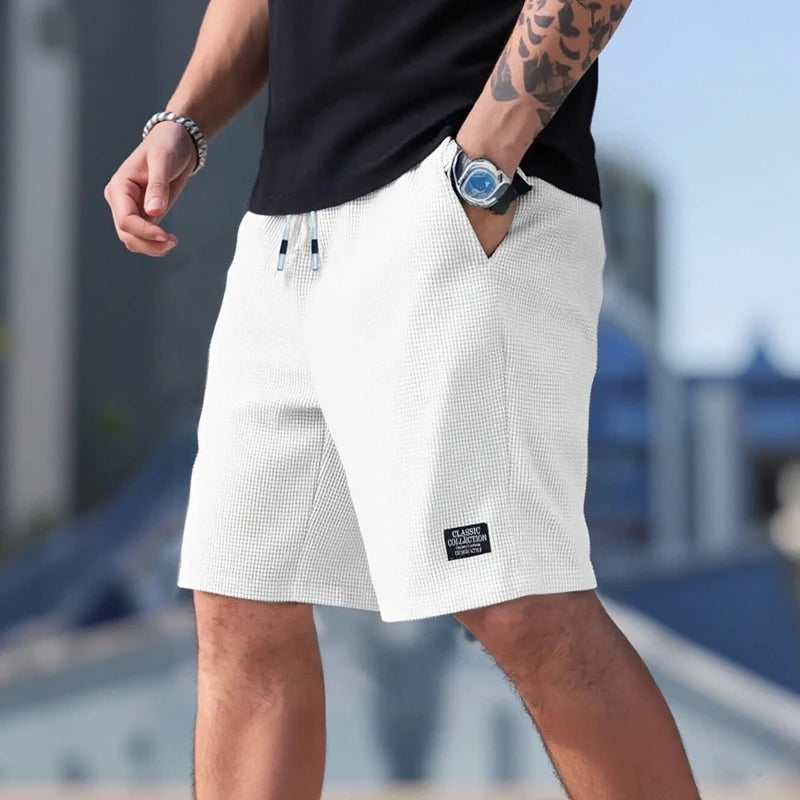 Pantaloncini Da Uomo Sportivi E Casual Con Tessuto Strutturato Traspirante Ideali Per Abbigliamento Giornaliero