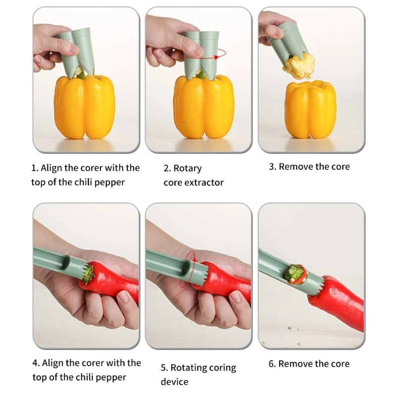 Denocciolatore Per Peperoni Ecologico Utensile Da Cucina Spelatore Semi Per Jalapeno Cetriolo Pomodoro