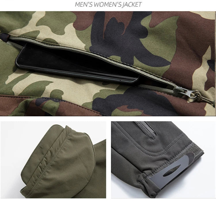 Lurker Giacca Soft Shell Tattica Pelle di Squalo Uomo Impermeabile con Cappuccio Mimetica Esterno da Caccia Autunno