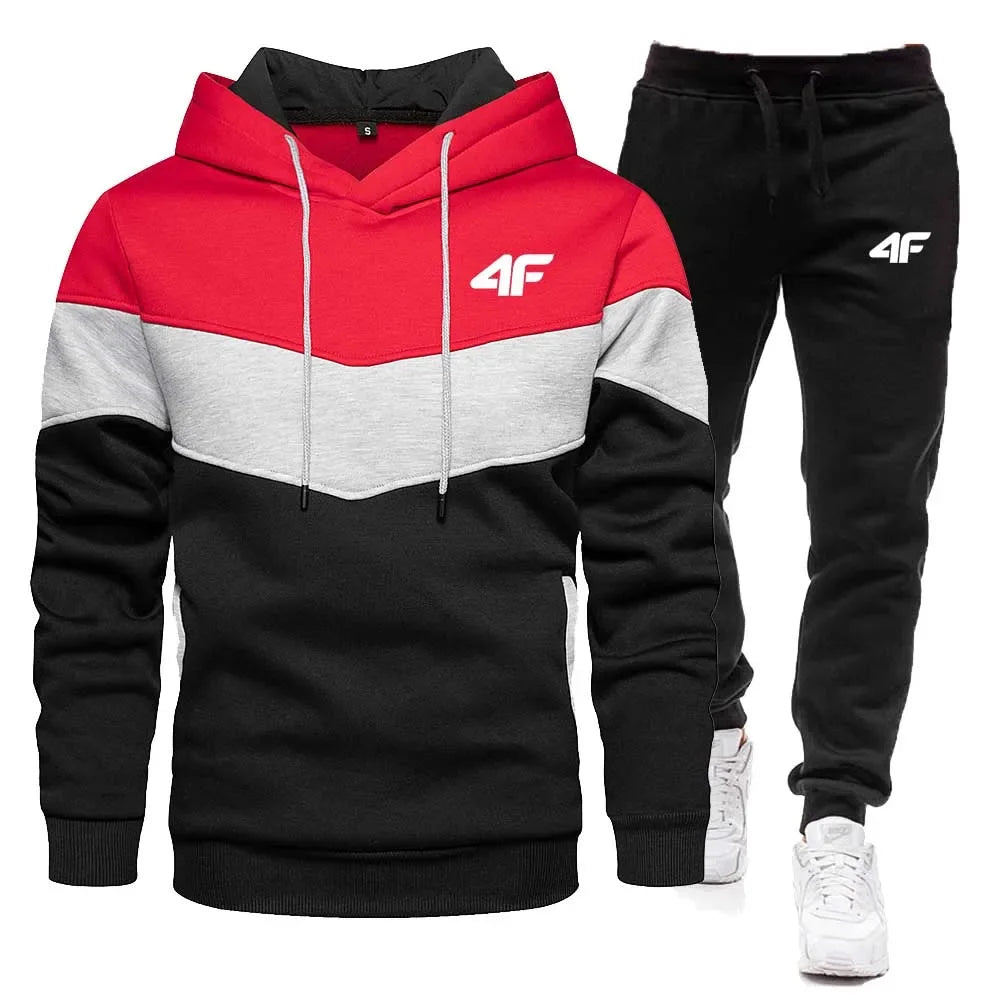 Tuta In Pile Da Uomo Due Pezzi Felpa E Pantaloni Spessi Abbigliamento Sportivo Caldo Hip Hop Per Inverno E Autunno