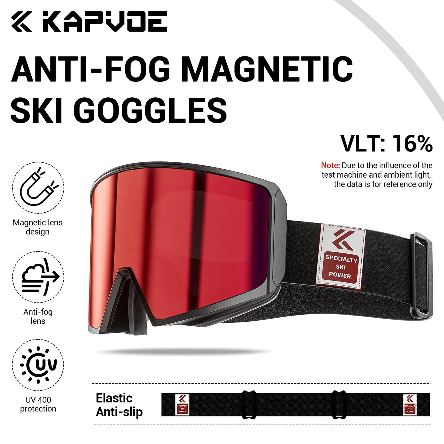 Kapvoe Occhiali Da Sci Fotocromatici E Maschera Da Snowboard Antiappannamento UV400 Per Uomo E Donna Occhiali Inverno