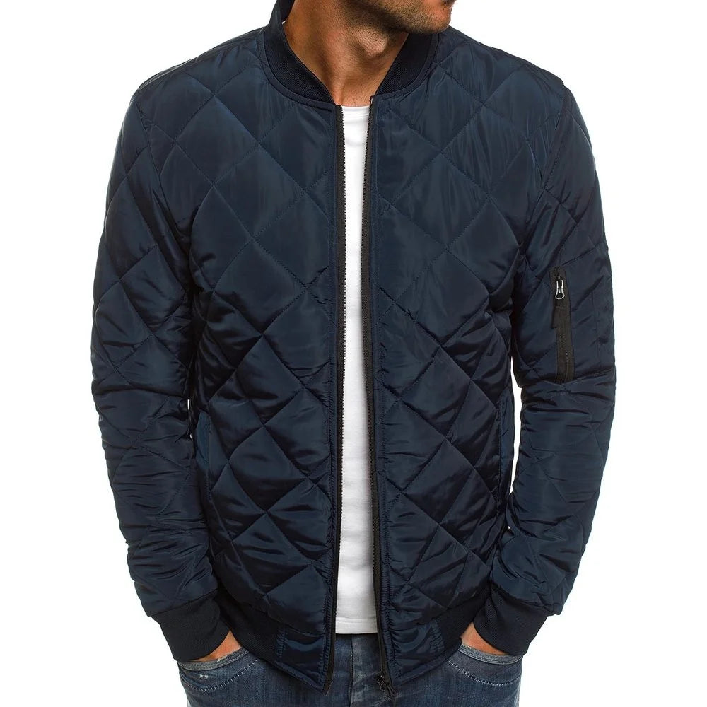 Giacca Invernale Da Uomo Leggera Con Colletto Da Baseball In Rete Pressata Stile Vintage Volo Casual Manica Lunga
